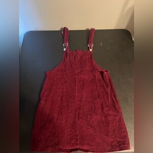 Burgundy/ Wine colored overall dress Size M